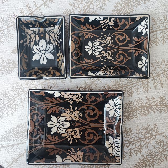 3 Bandejas Cerámica Decoradas