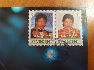 Busta Primo Giorno Michael Jackson + Francobolli