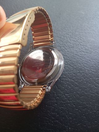 Reloj Marea Correa Extensible Dorado y Rojo