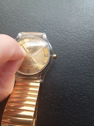 Reloj Marea Correa Extensible Dorado y Rojo