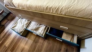 Cama nido con cajones y colchón viscoelástico