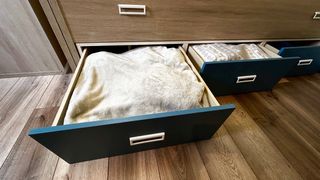 Cama nido con cajones y colchón viscoelástico