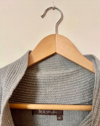 Jersey gris vintage cuello M