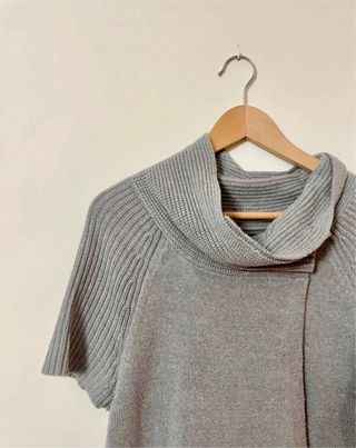 Jersey gris vintage cuello M