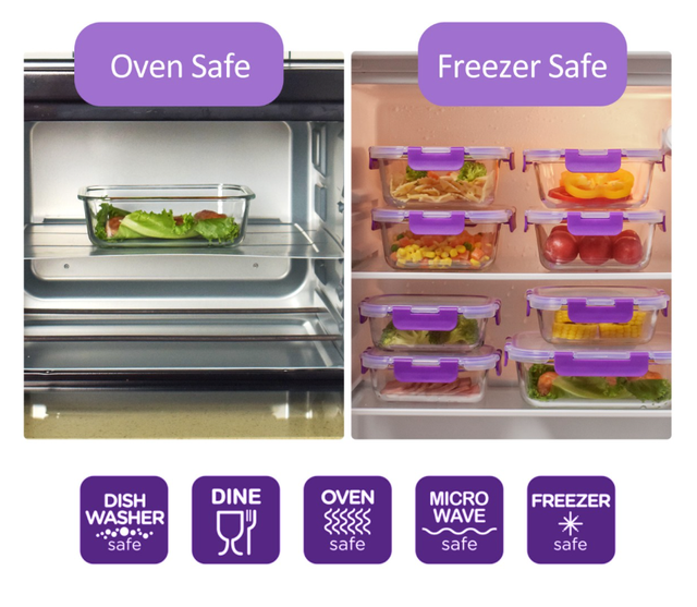 Recipientes de Cristal Para Alimentos - 10 Piezas