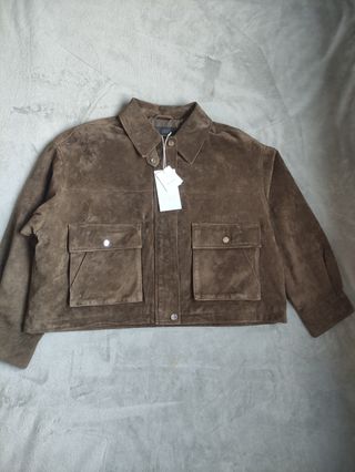 Chaqueta Zara efecto ante marrón Talla M
