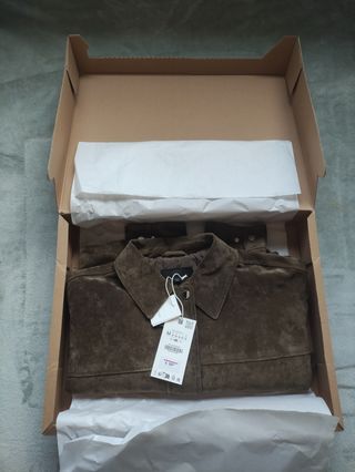 Chaqueta Zara efecto ante marrón Talla M