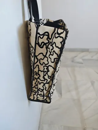 Bolso Tote Tous Piel Beige y Negro