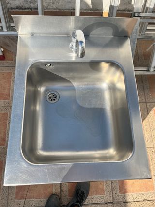 Lavaplatos de acero inoxidable con pedal
