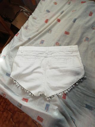 Shorts vaqueros blancos mujer