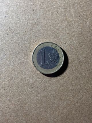 Moneda 1€ Austria Mozart 2002 error acuñación