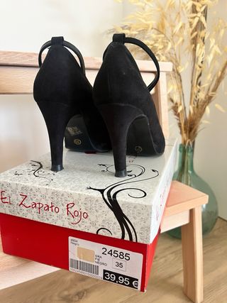Zapatos de tacón EZR ante negro talla 35