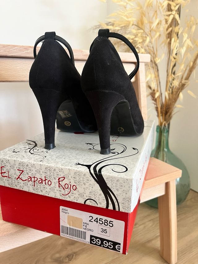Zapatos de tacón EZR ante negro talla 35