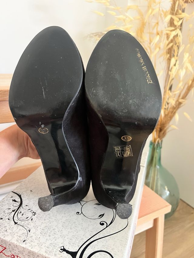 Zapatos de tacón EZR ante negro talla 35