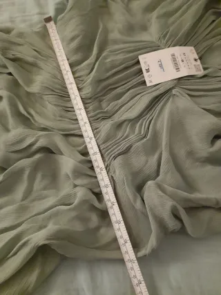 Vestido largo ZARA verde talla M