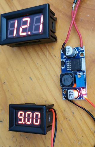 CIRCUITO Reductor Voltaje regulable potenciómetro