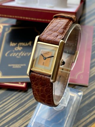 Must de Cartier Tank Vermeil Vintage