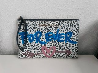 BIMBA Y LOLA Cartera de mano estampado leopardo