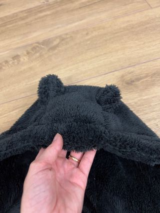 Tuta in peluche nera taglia XS/S
