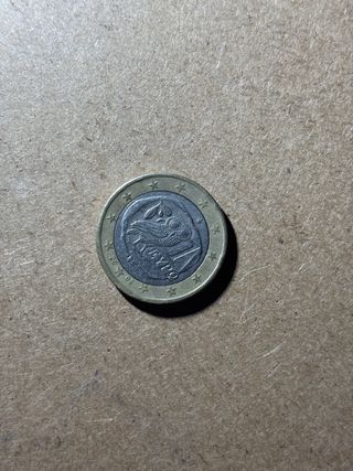 Moneda Grecia 1 Euro 2002 Error Acuñación