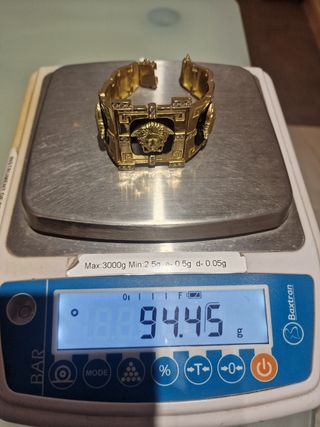 BRAZALETE/ PULSERA  ORO 18K CON CIRCONITAS MEDUSA 