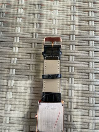 Reloj Cartier Tank Hombre 35mm dorado - rosado