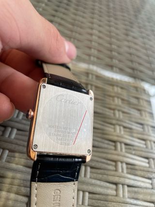 Reloj Cartier Tank Hombre 35mm dorado - rosado