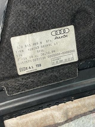 Paneles maletero AUDI A3 8L (1ºGen.)