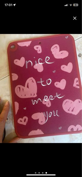 Funda iPad 9ª Gen Corazones Rosa