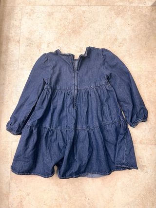 Vestito jeans bambina a balze