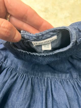 Vestito jeans bambina a balze