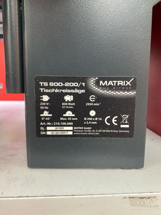 BANCO DE SIERRA: MATRIX TS 800-200/1