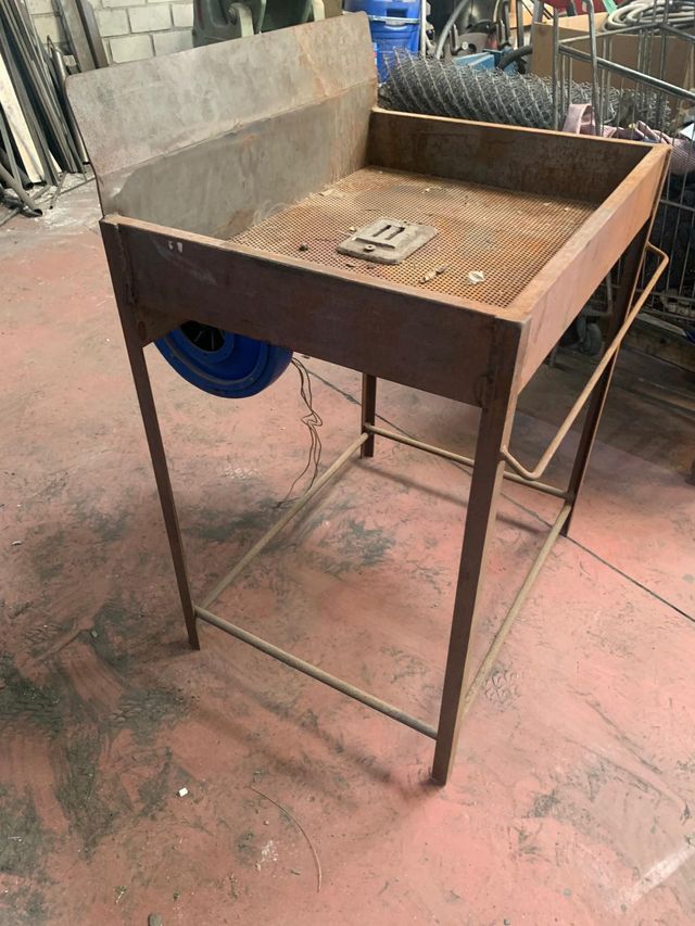 Fragua con motor soplador eléctrico