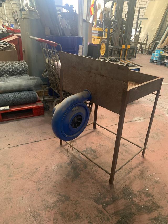 Fragua con motor soplador eléctrico
