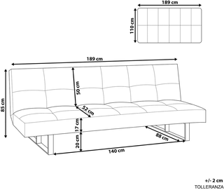 Divano Letto Reclinabile Clic Clac 3 Posti Reclina
