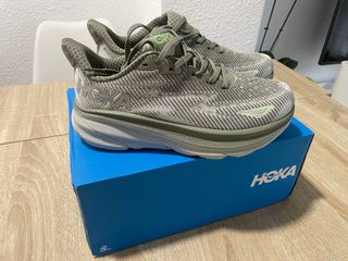Zapatillas Hoka Mujer Gris/Verde