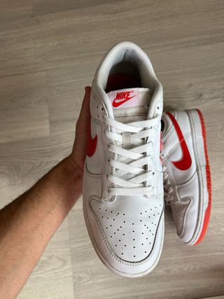 Nike Dunk Low Blancas Rojas Talla 43