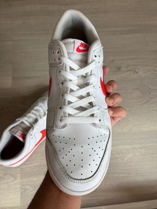 Nike Dunk Low Blancas Rojas Talla 43