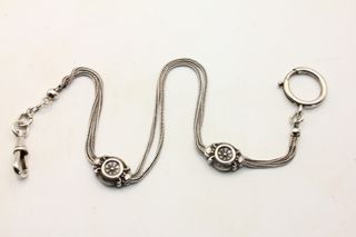 Splendida catena orologio argento 1880