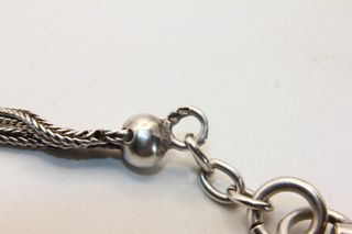 Splendida catena orologio argento 1880