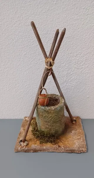 Pozzo artigianale per presepe Belen cm 12.