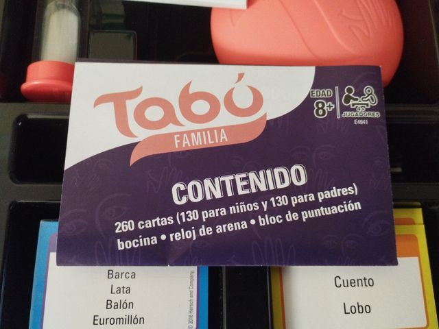 Juego Tabú Familia Hasbro.