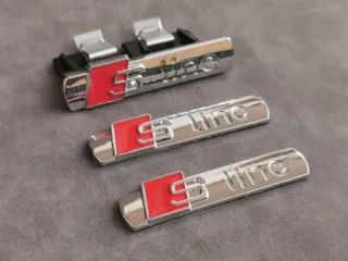 Audi Sline Emblema de Parilla y 2 Logos Laterales 