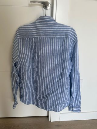 Camisa Rayas Azul y Blanco Massimo Dutti Talla M