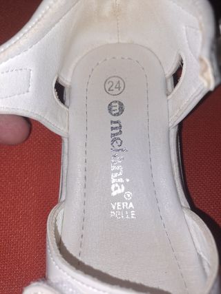 Sandali bianchi bimba con cuori