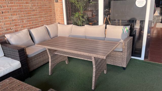 Conjunto Rinconera Jardín Ratán sintético