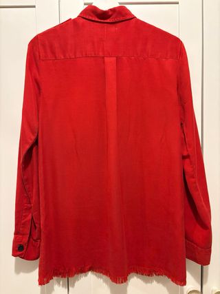 Camisa Zara Roja de corte militar