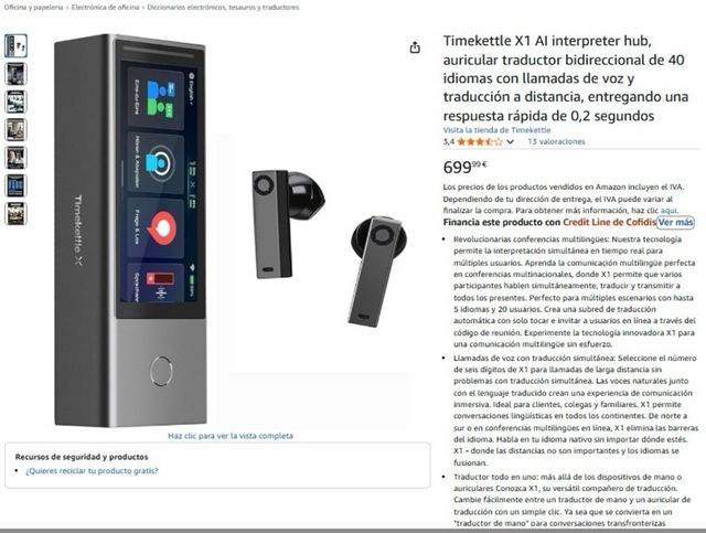 Cuffie Translator 40 lingue