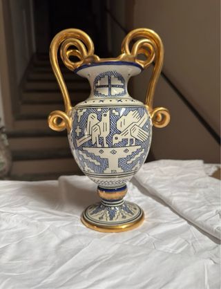 Vaso Volpi Deruta vintage ceramica
