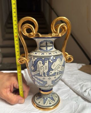 Vaso Volpi Deruta vintage ceramica